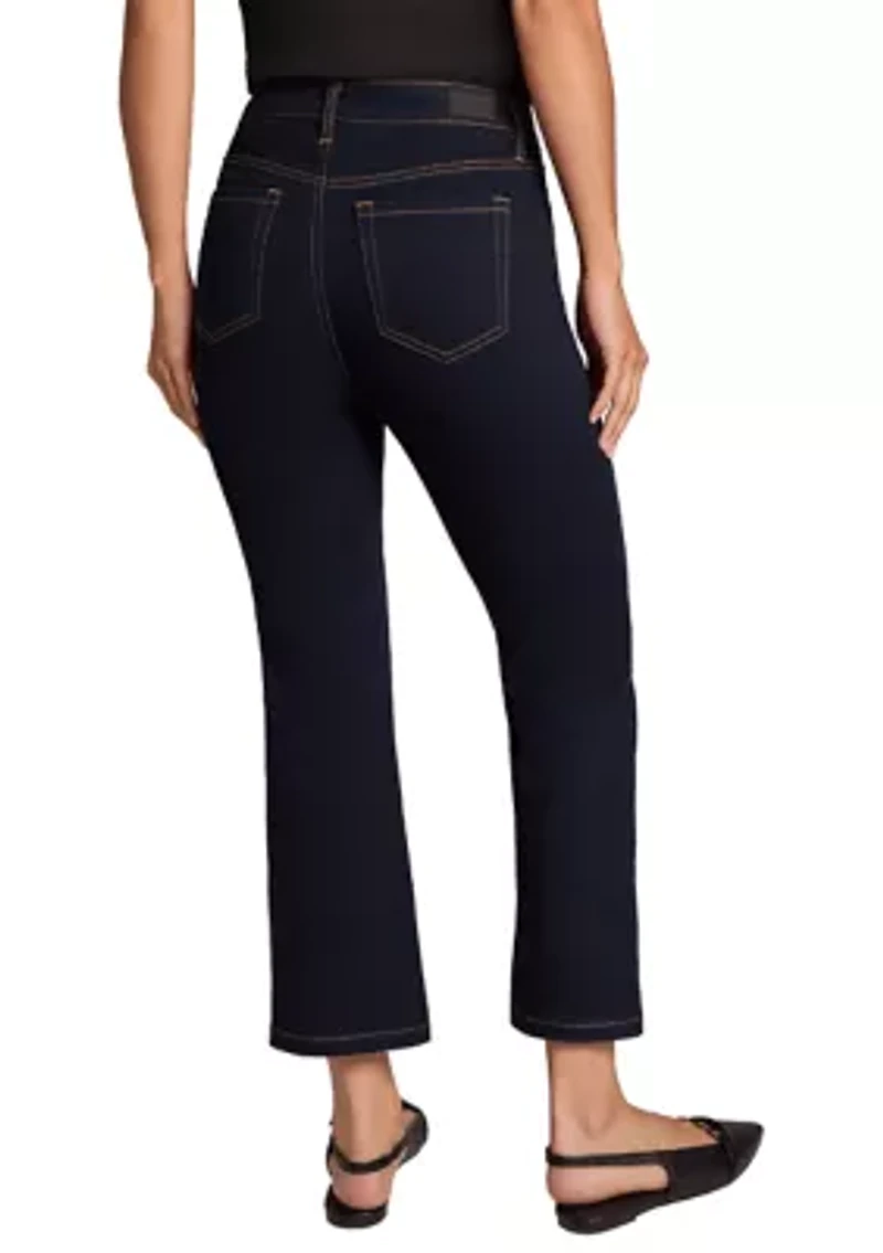 Petite Cropped Kick Flare Jeans