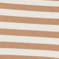 Petite Boat Neck Stripe Knit Top