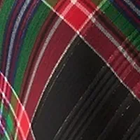 Women's Sleeveless Bow Neck Plaid Blouse