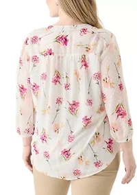 Plus Kelly Clip Dot Blouse