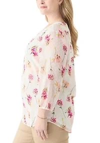 Plus Kelly Clip Dot Blouse