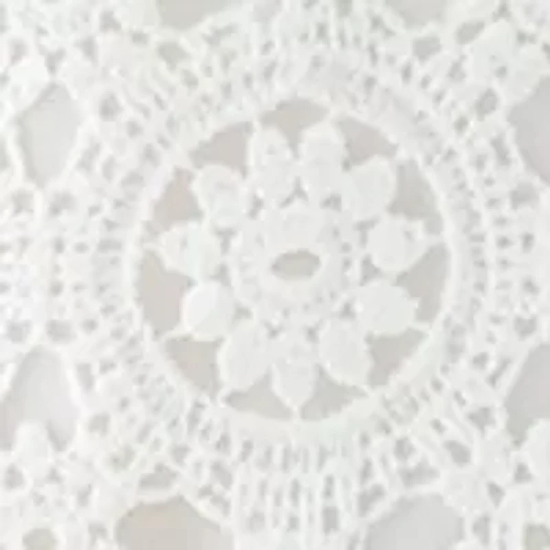 Plus Medallion Lace Short Sleeve Top
