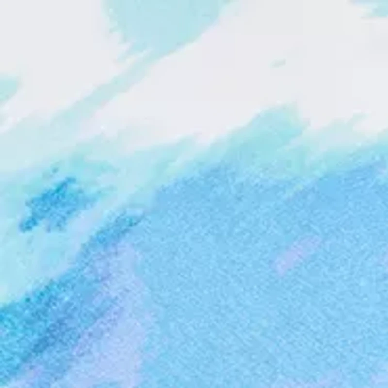 Petite Printed Moss Crepe Crew Neck Top