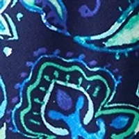 Plus Printed Sleeveless V-Neck Pleat Front Shell Top