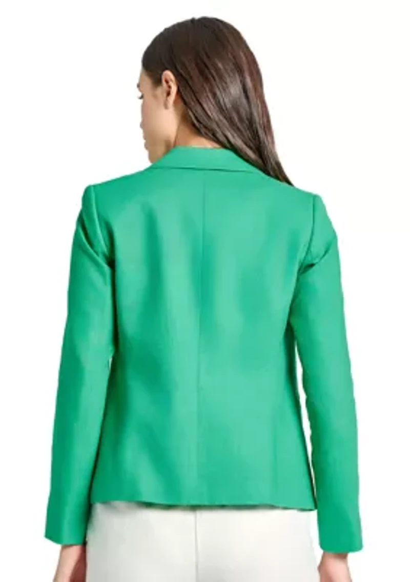 Women's Linen Faux Double Breasted Jacket