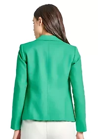 Women's Linen Faux Double Breasted Jacket
