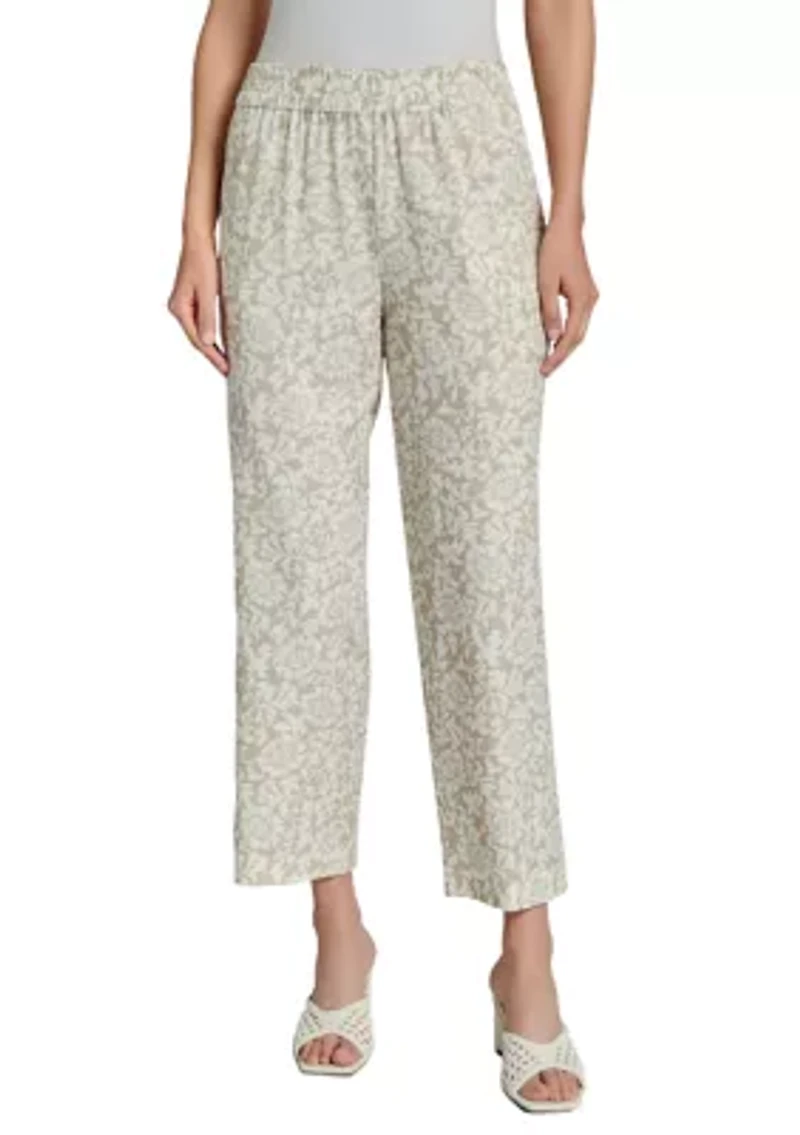 Petite Pull On Slash Pocket Cropped Pants