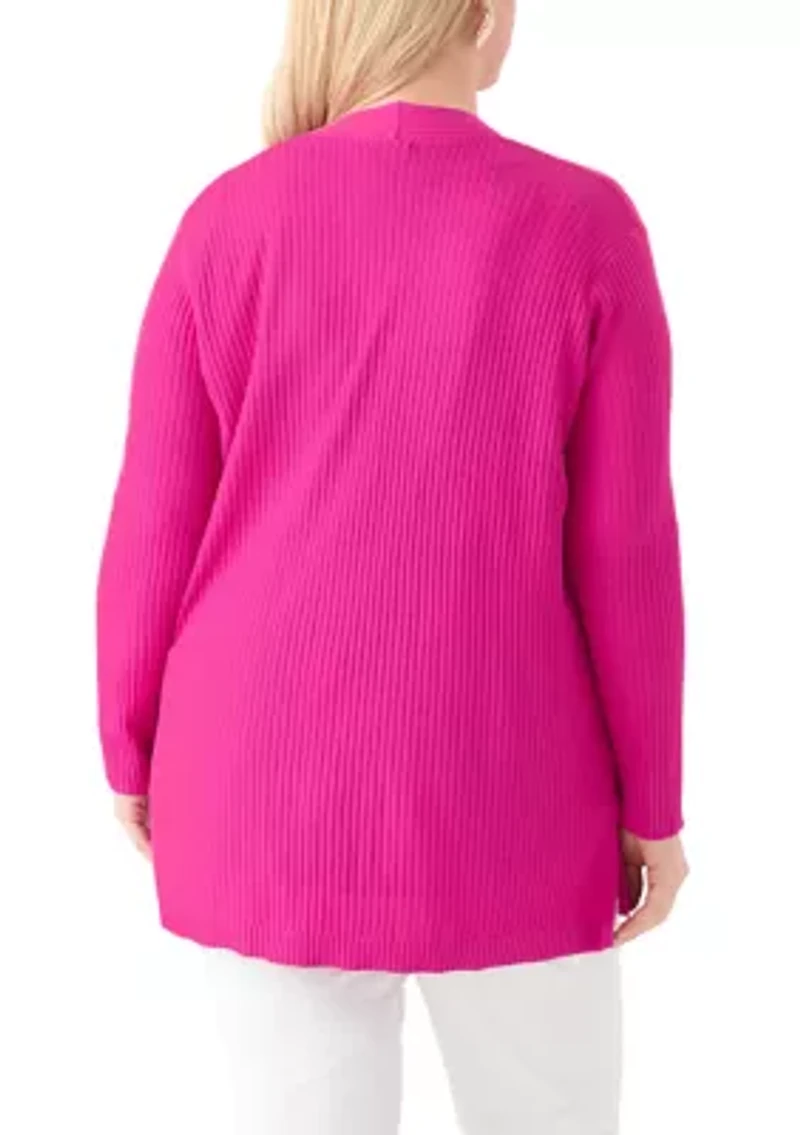 Plus Sutton Ribbed Cardigan