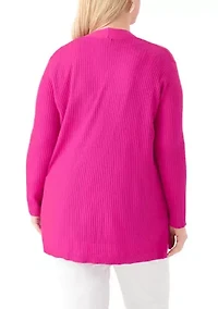 Plus Sutton Ribbed Cardigan