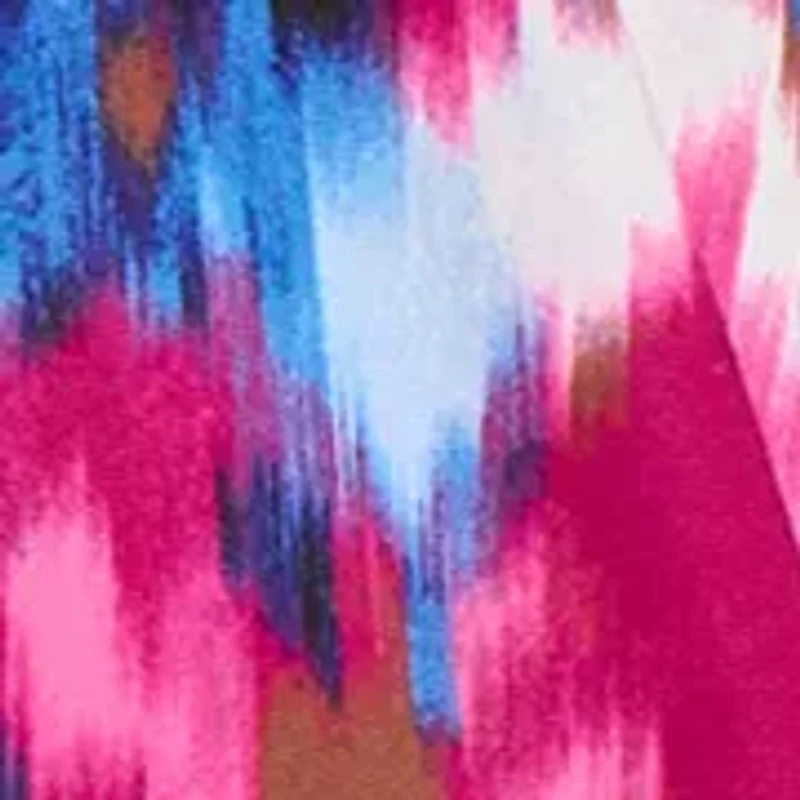 Petite Printed Sleeveless Pleated Front Top