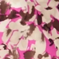 Women's Printed Extended Shoulder Double Trim Top