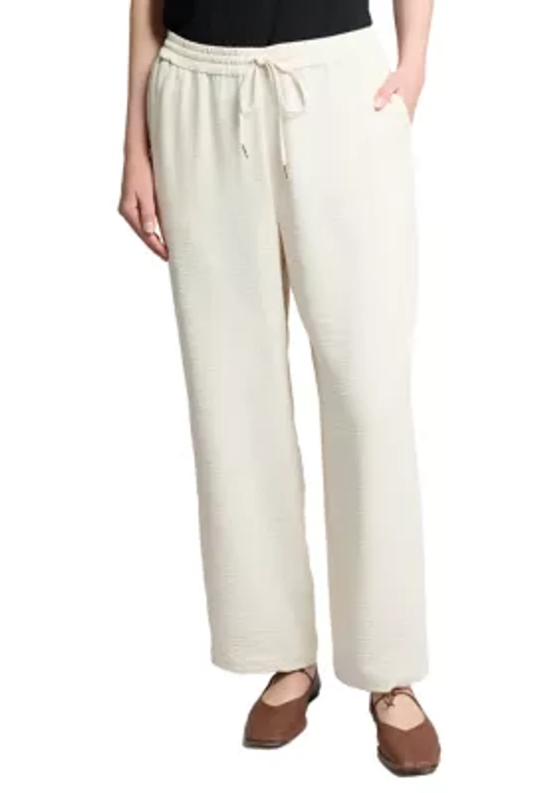 Women's Pull On Drawstring Wide Leg Pants