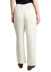 Women's Pull On Drawstring Wide Leg Pants