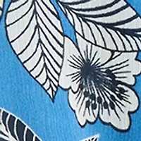 Petite Popover Shirred Neck Printed Blouse