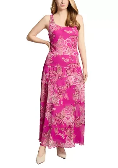 Women's Floral Printed Multi Tiered Dress