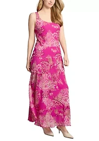 Women's Floral Printed Multi Tiered Dress