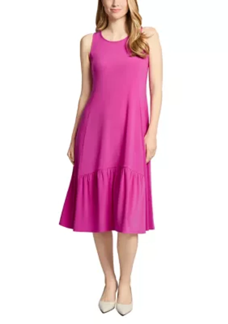 Petite Tank Dress with Ruffle Hem