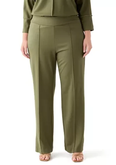 Plus Pull On Pintuck Trousers