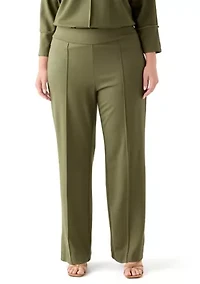 Plus Pull On Pintuck Trousers