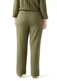 Plus Pull On Pintuck Trousers