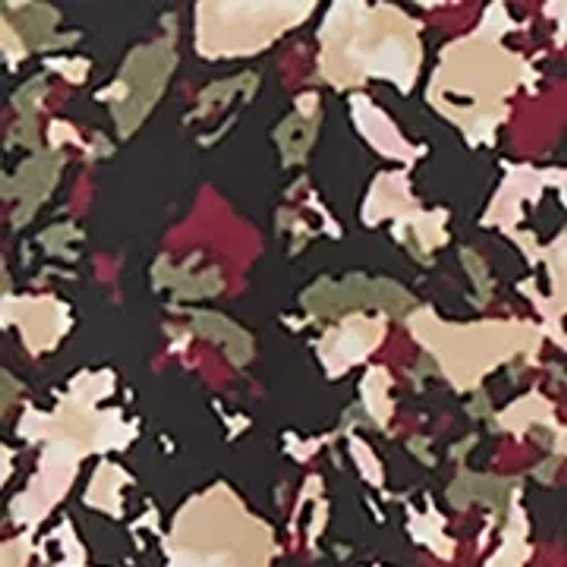 Women's Short Sleeve Printed Double Trim Top