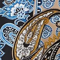 Plus Long Sleeve Shirt Dress with Small Tiered Printed Flat Satin Self Back-Facing