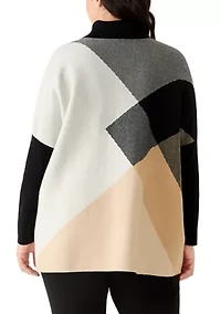 Plus Funnel Turtleneck Pullover