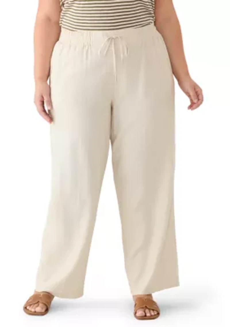Plus Linen Pants