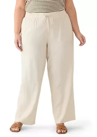 Plus Linen Pants