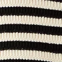 Petite Short Sleeve Textured Stripesd Cardigan