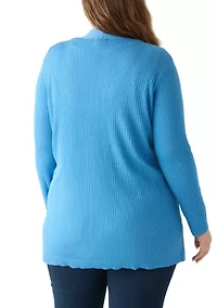 Plus Sutton Ribbed Cardigan