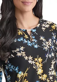 Petite 3/4 Bar Keyhole Top - Printed