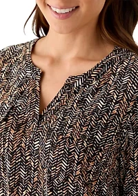 Women's 3/4 Sleeve Print Top