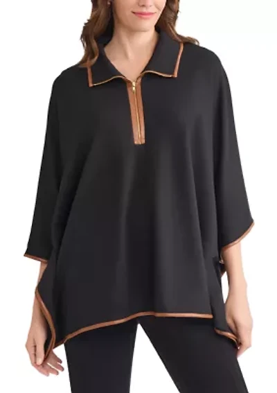 Petite 1/4 Zip Dakota Poncho