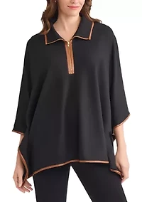 Petite 1/4 Zip Dakota Poncho