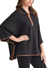 Petite 1/4 Zip Dakota Poncho