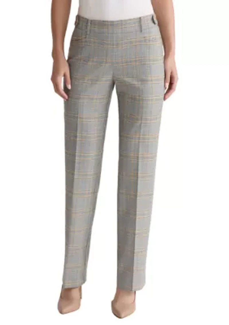 Women's Pull On Plaid Trousers