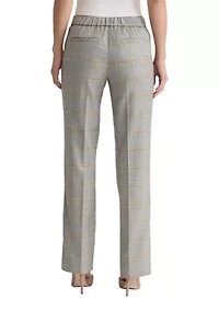 Women's Pull On Plaid Trousers
