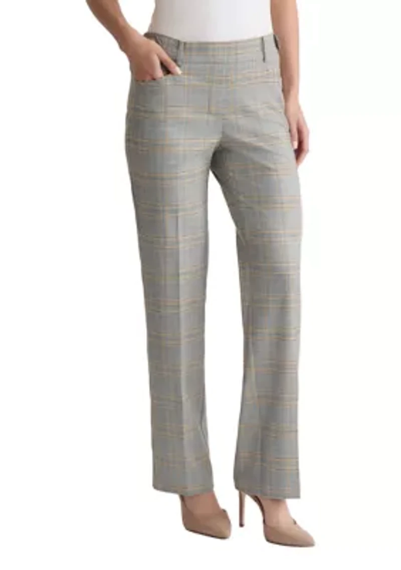 Women's Pull On Plaid Trousers
