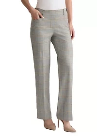 Women's Pull On Plaid Trousers
