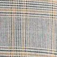 Petite Button Down Jacket with Pockets - Glen Plaid