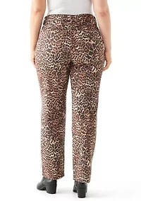 Plus Scuba Suede Lexington Straight Pants