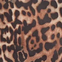 Petite Fly Front Lexington Slit Leopard Skirt