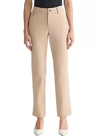 Women's Fly Front Lexington Straight Pant with Modern Compression