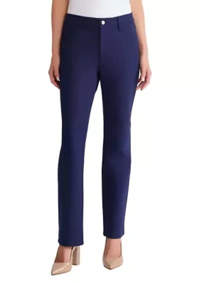 Women's Fly Front Lexington Straight Pant with Modern Compression