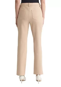 Petite Fly Front Lexington Straight Pants