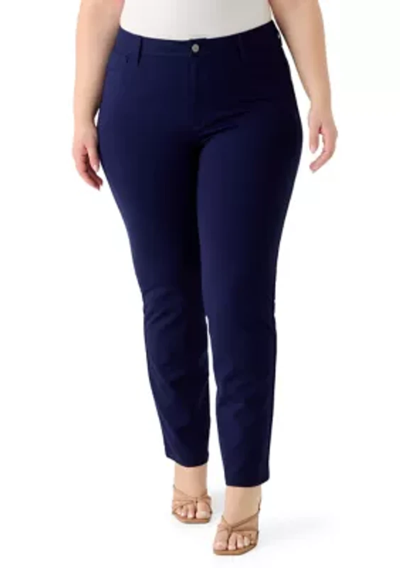 Plus Fit and Flare Straight Leg Pants