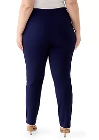Plus Fit and Flare Straight Leg Pants