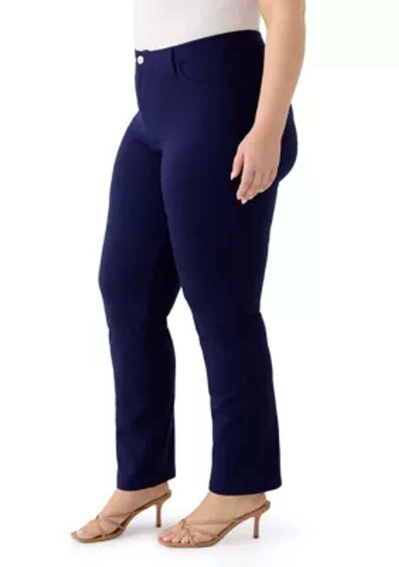 Plus Fit and Flare Straight Leg Pants