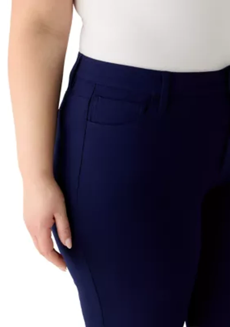 Plus Fit and Flare Straight Leg Pants